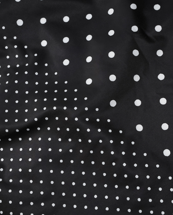 SOLACEBlack White Polka Dot Scoop Thin Strap Bodycon Maxi Dress