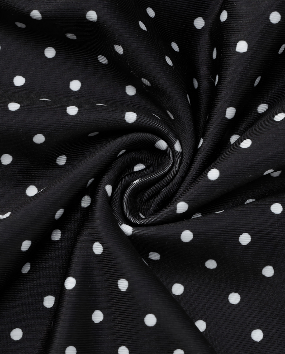 SOLACEBlack White Polka Dot Scoop Thin Strap Bodycon Maxi Dress