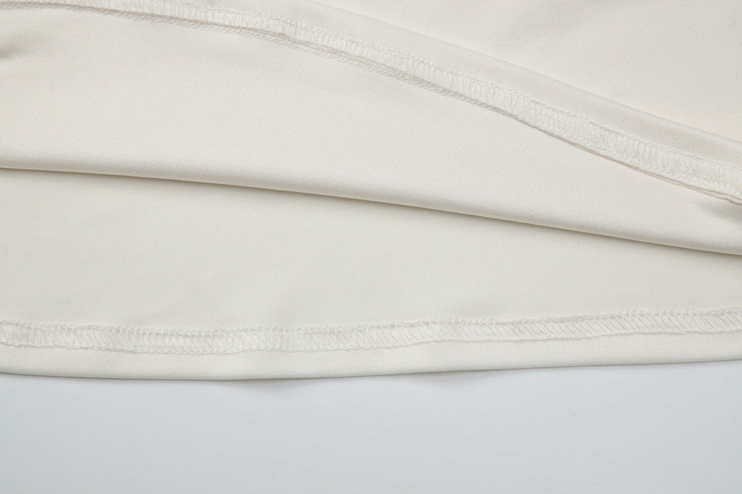 SOLACECream White Cowl Neck Halter Crop Top