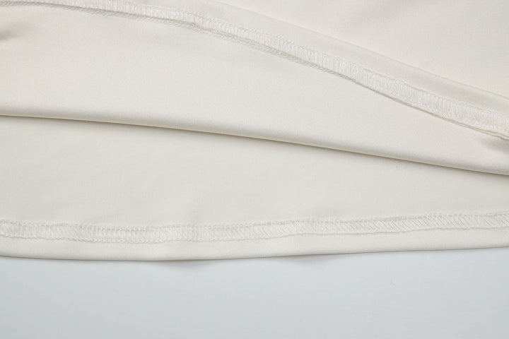 SOLACECream White Cowl Neck Halter Crop Top