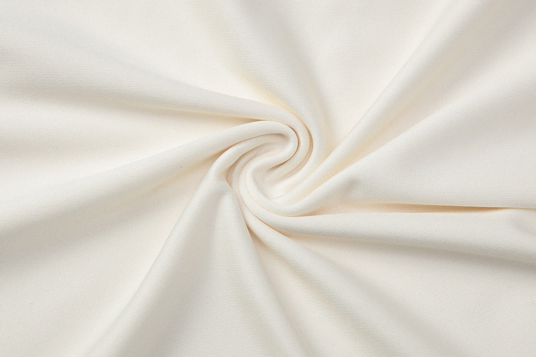 SOLACECream White Cowl Neck Halter Crop Top