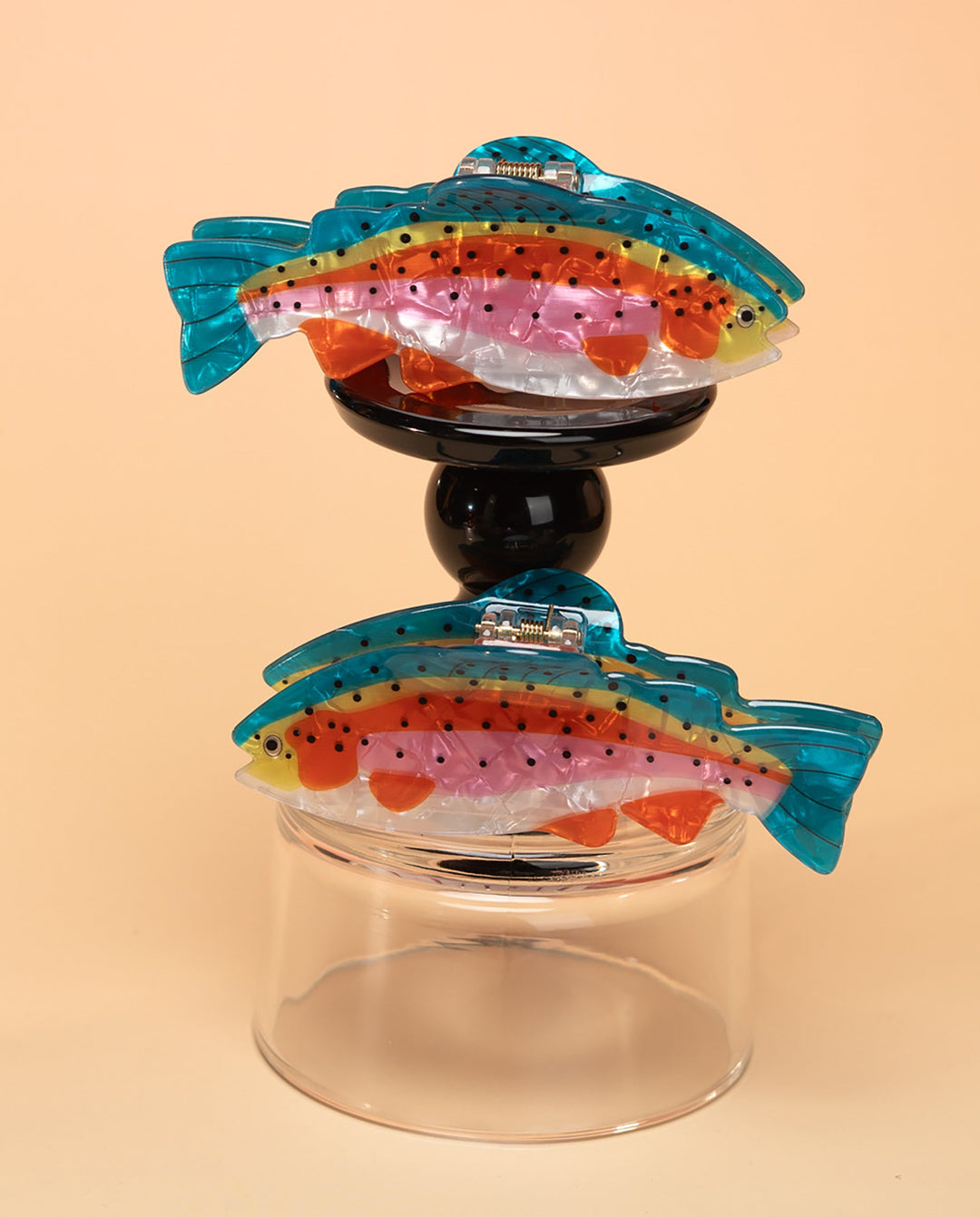 SOLACECute Rainbow Trout Fish Shaped Acrylic Hair Claw Clip
