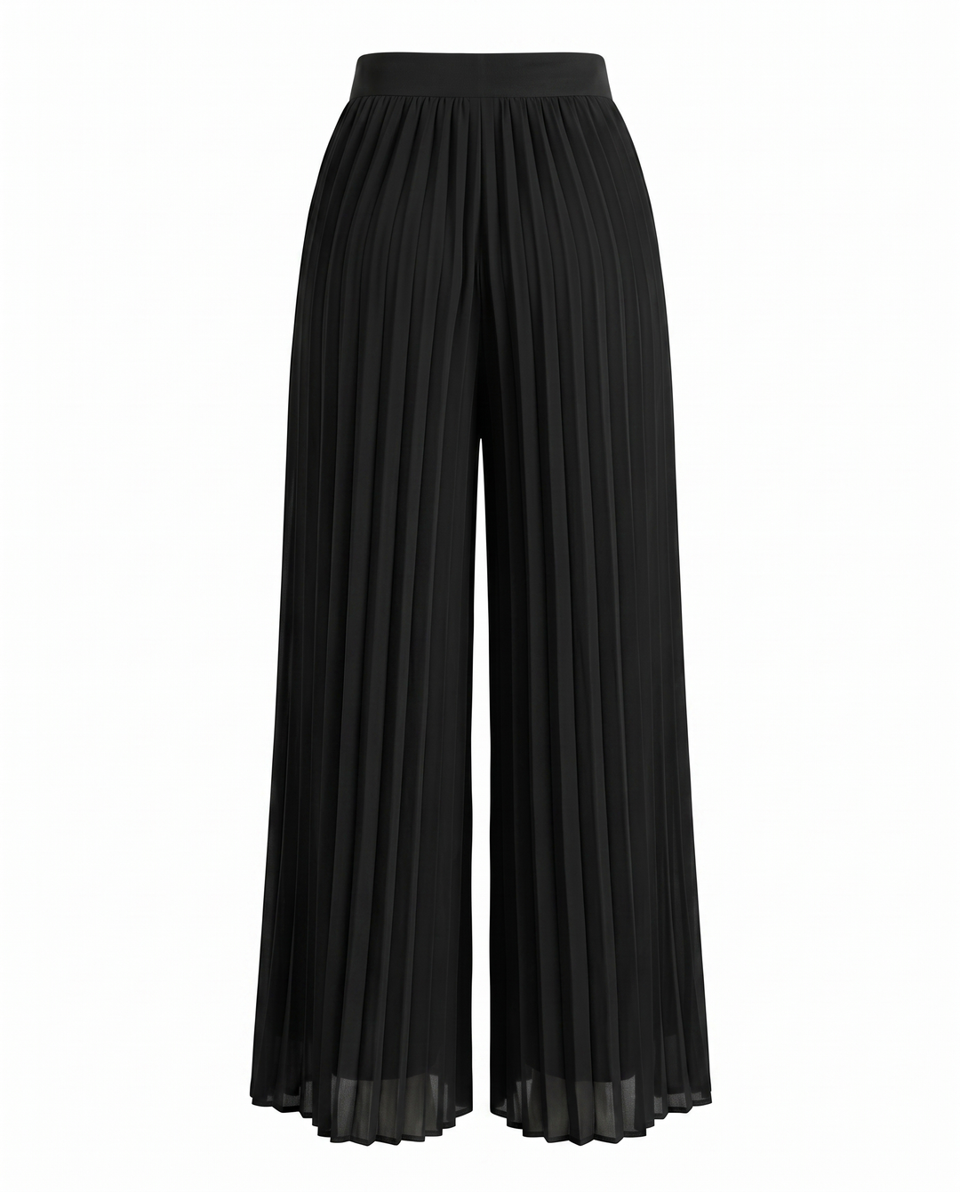 Black Floral Embroidered Mesh Halter Neck Pleated Wide Leg Jumpsuit