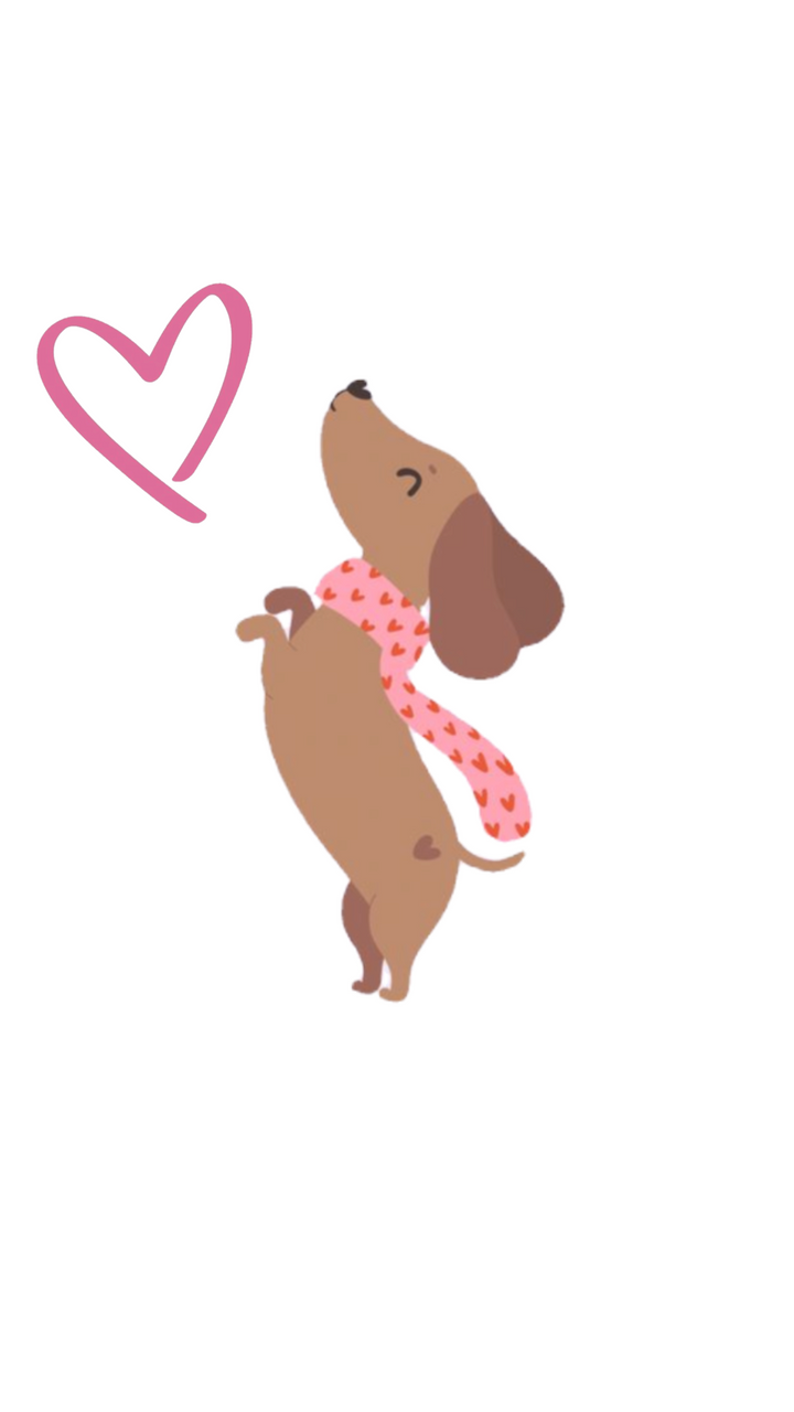 SOLACEDachshund with Pink Scarf Graphic Short Sleeve Sleep Dress