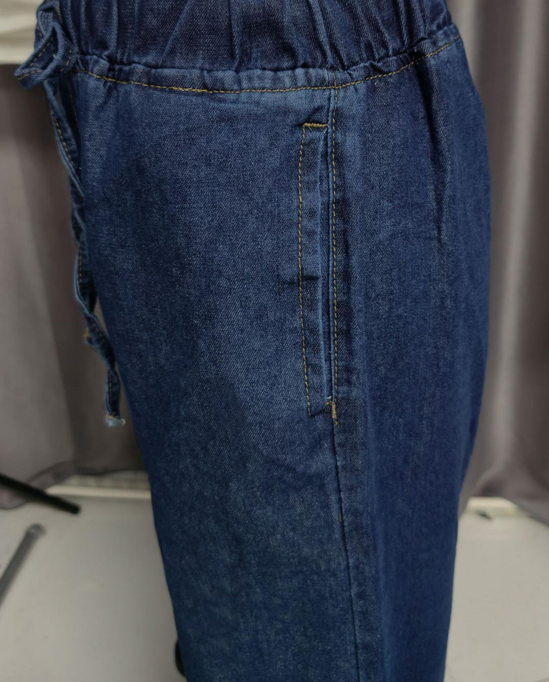SOLACEDark Denim High Waisted Wide Leg Pants