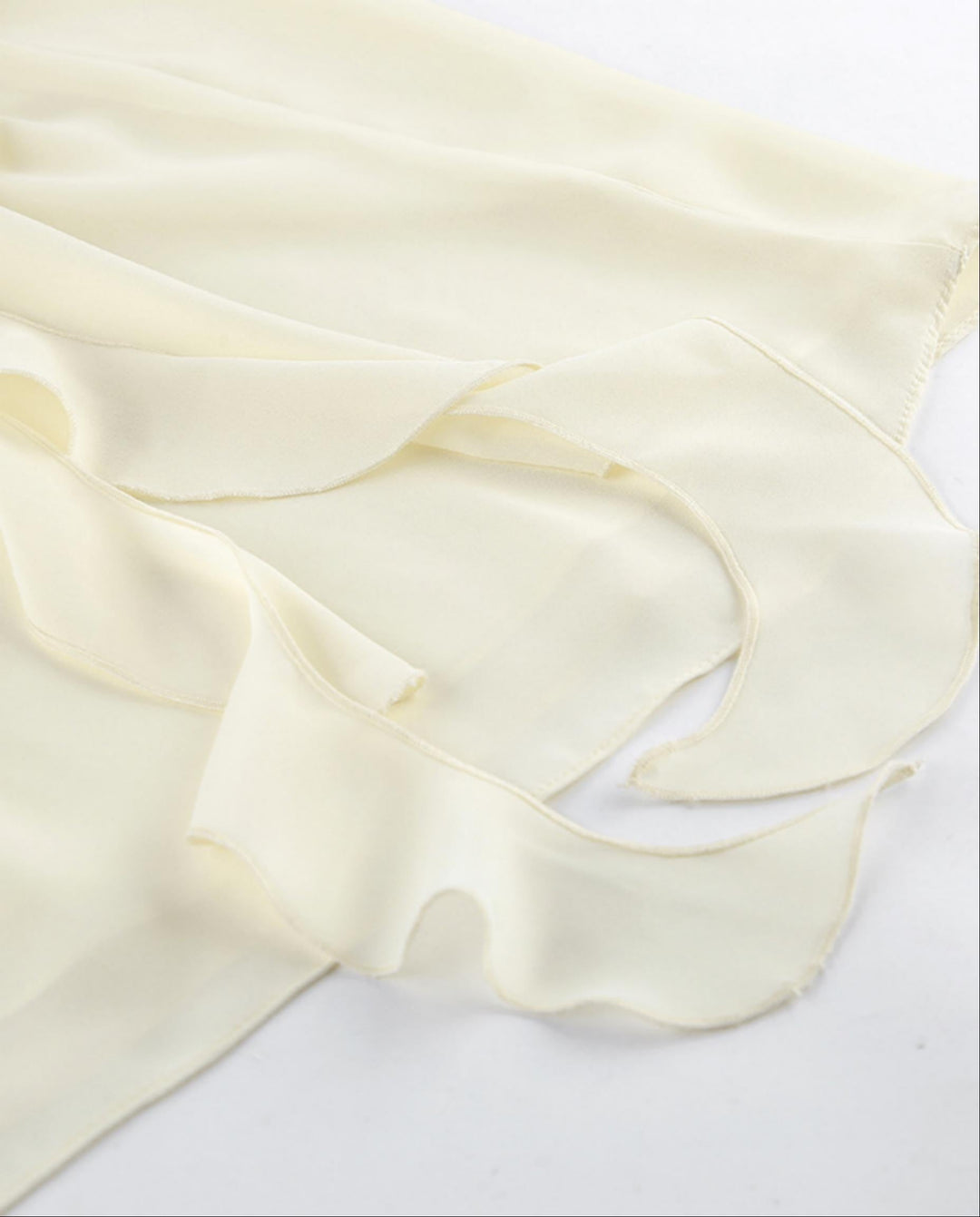 SOLACEElegant Beige Halter Neck Backless Ruffled Loose Top