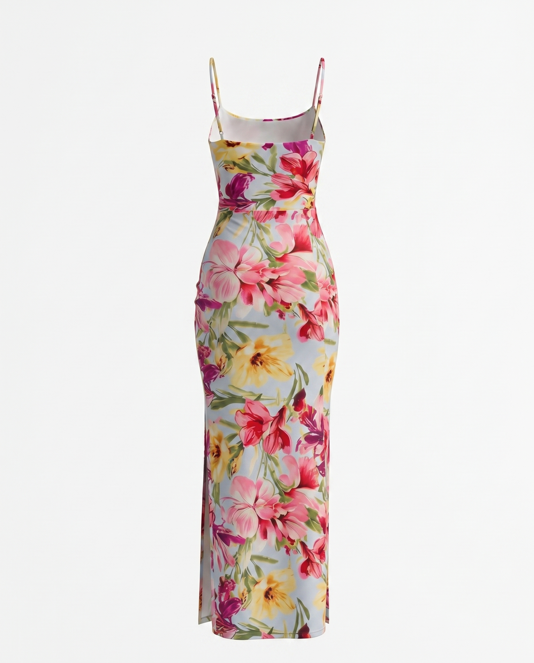 SOLACEFloral Print Spaghetti Strap Slit Maxi Dress