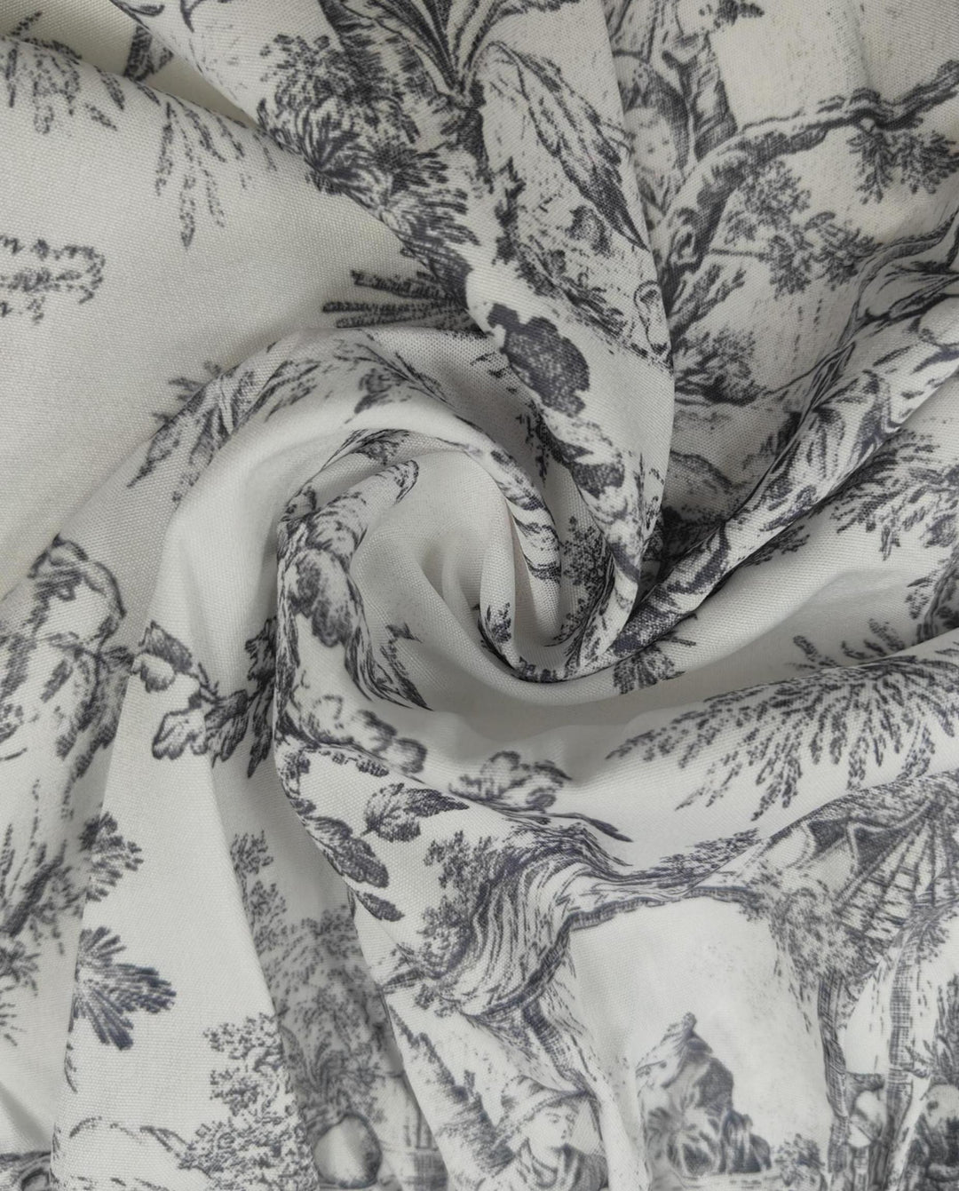 SOLACEGray Landscape Print High Neck Belted Long Sleeve Mini Dress