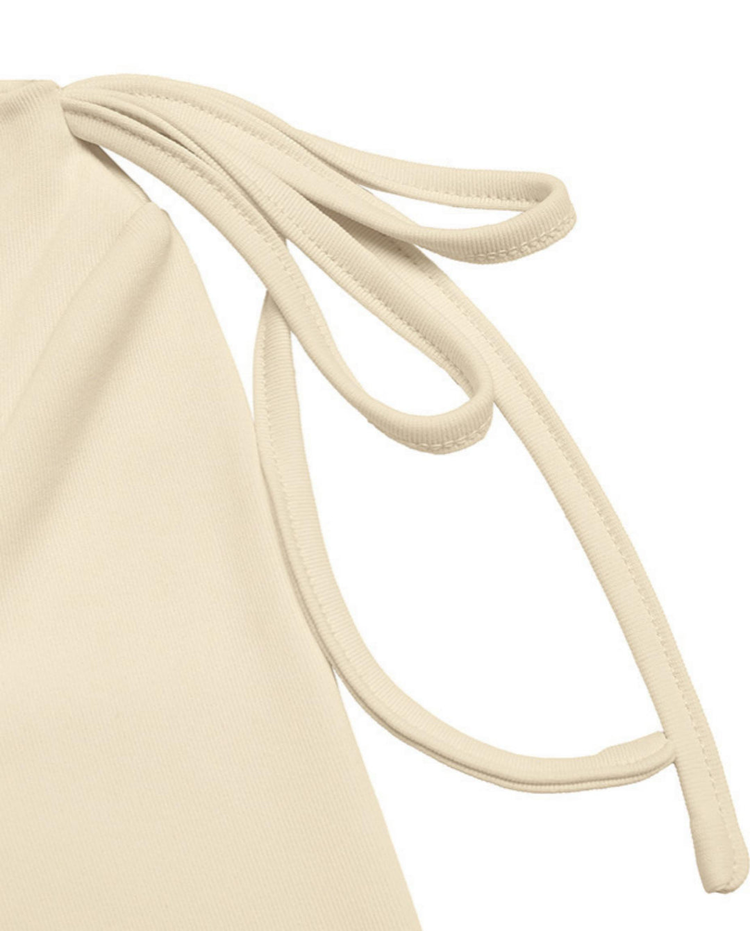 Draped Cowl Neck Lace Hem Long Sleeve Top