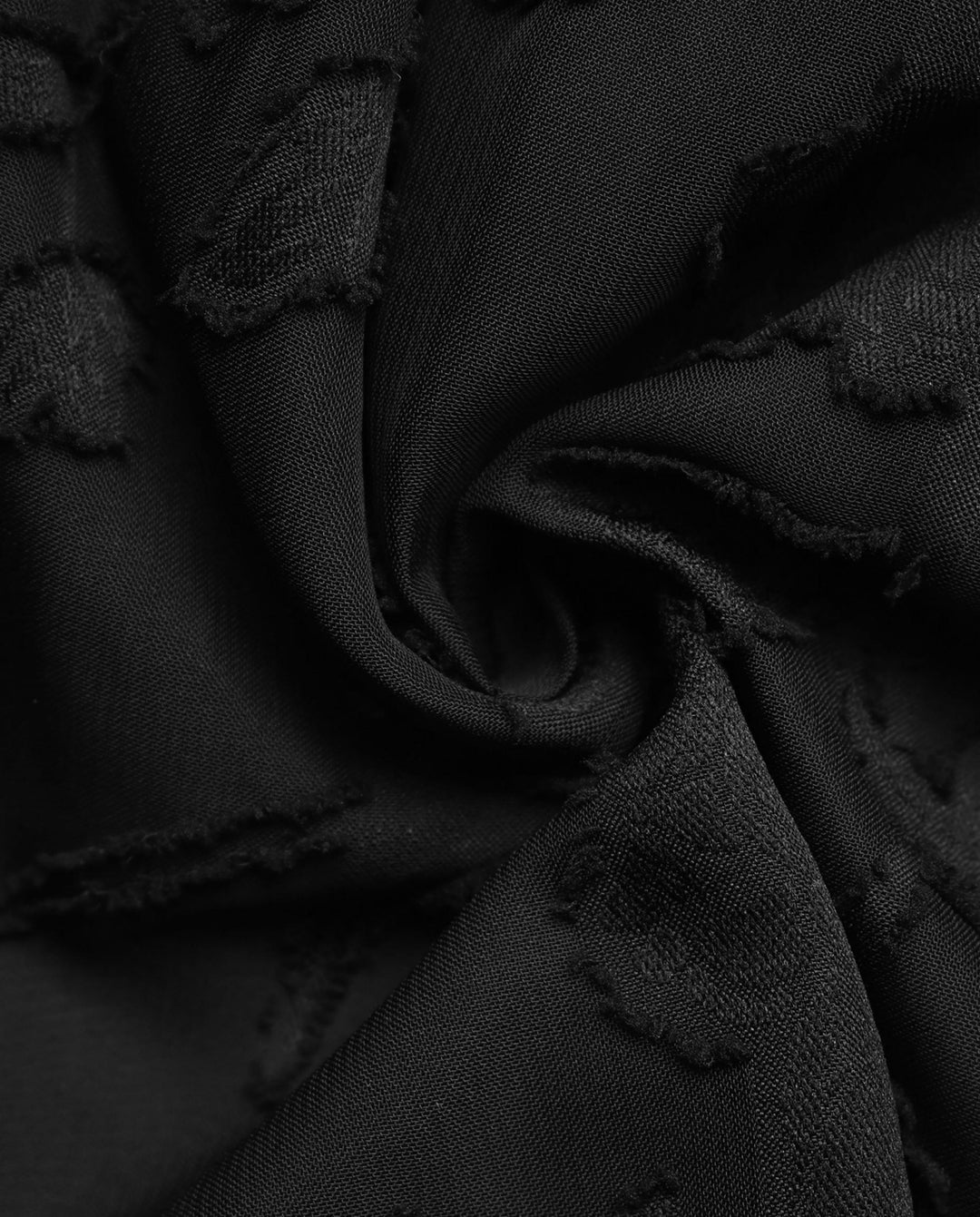 Lace Jacquard Textured Belted Waist Mini Dress