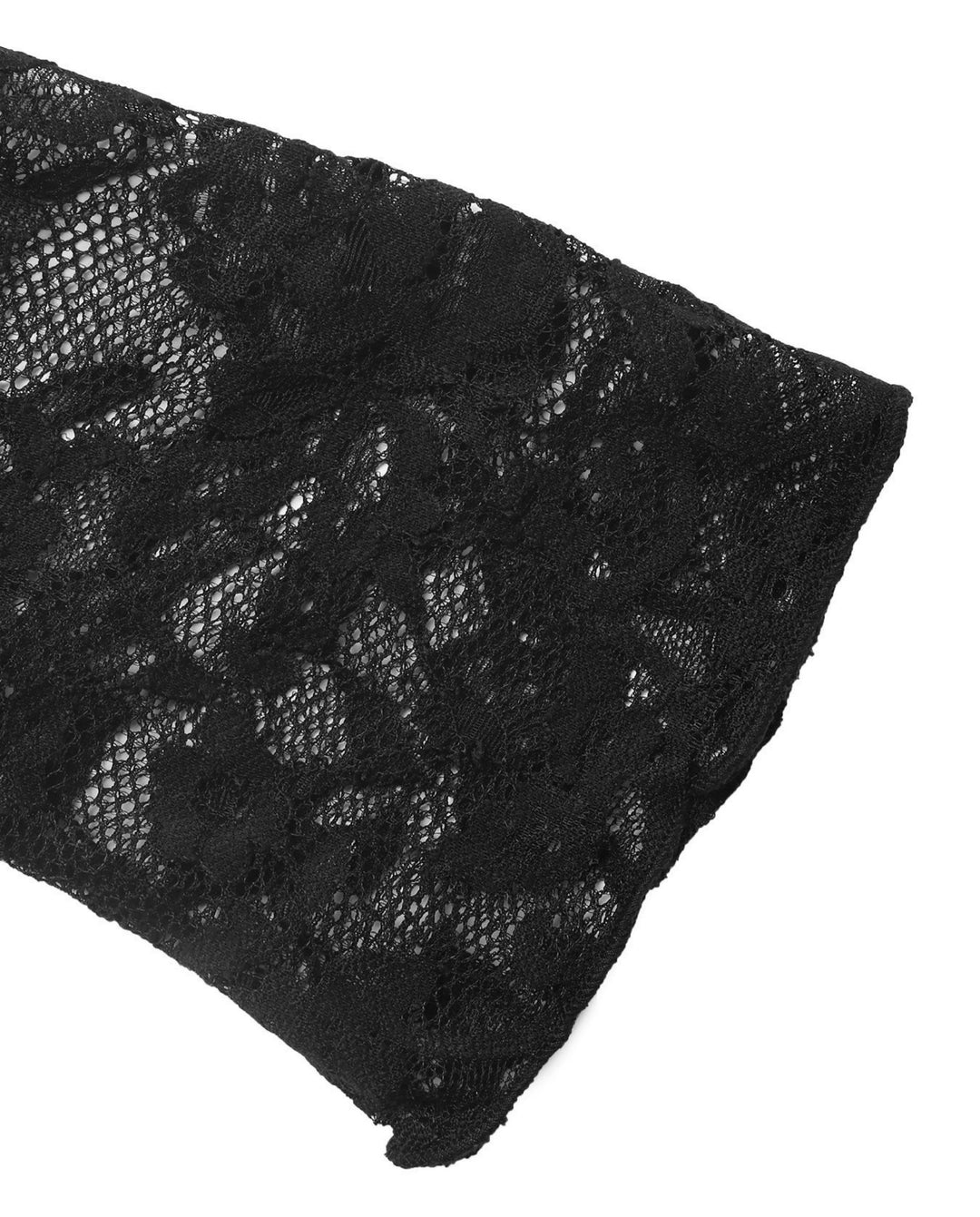 Sheer Lace Long Sleeve Slim Fit T-Shirt