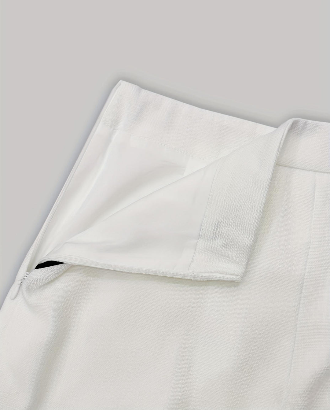 SOLACEOff White Black Lapel Vest High Waist Shorts Set