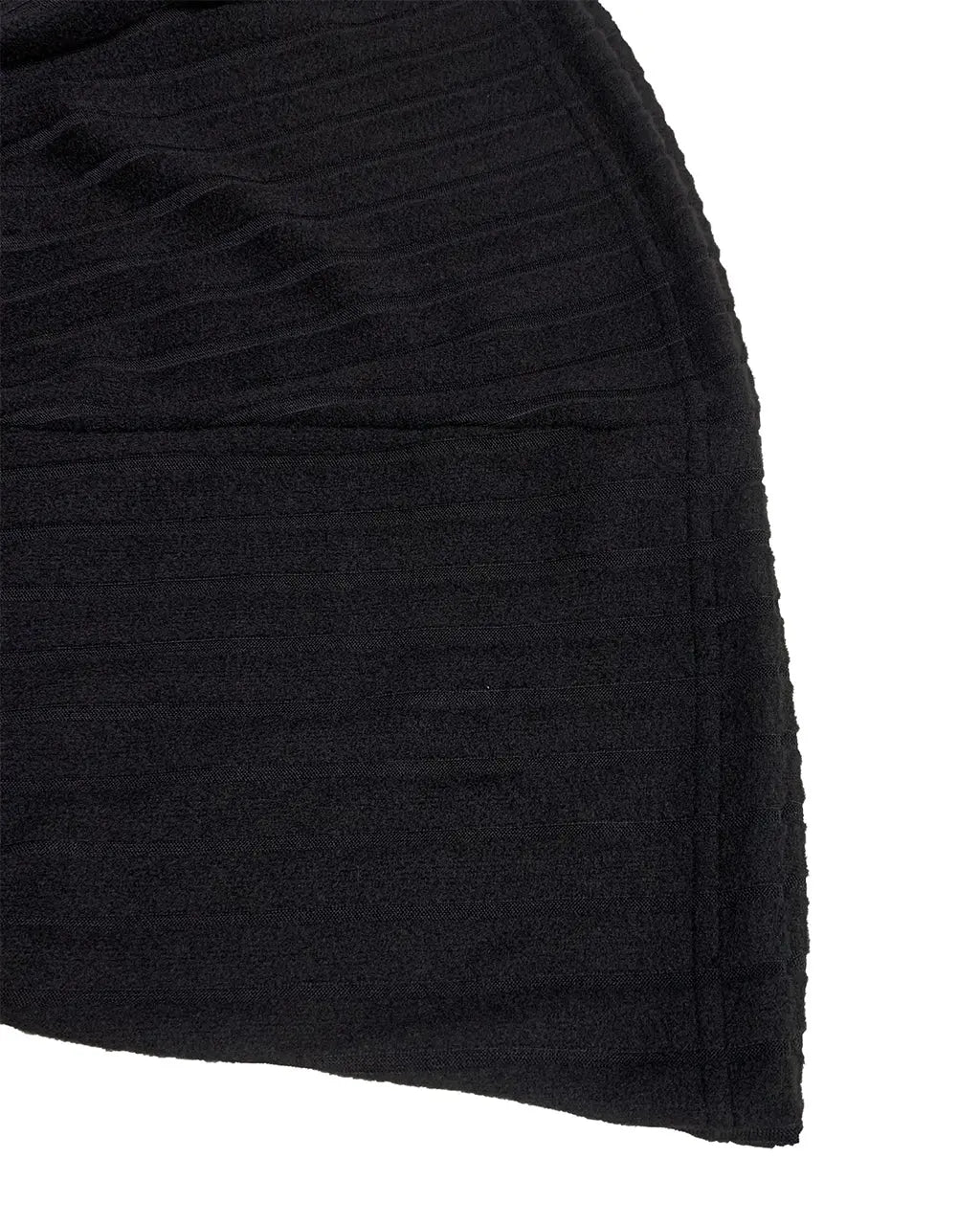Plain Black Turtleneck Ribbed Knit Bodycon Mini Dress SOLACE