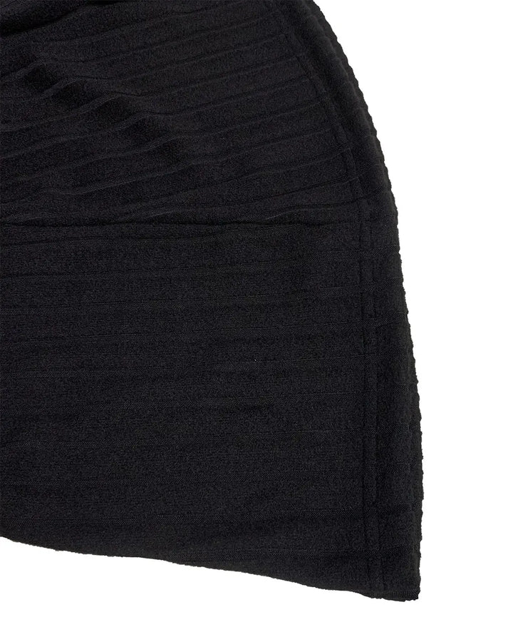 Plain Black Turtleneck Ribbed Knit Bodycon Mini Dress SOLACE