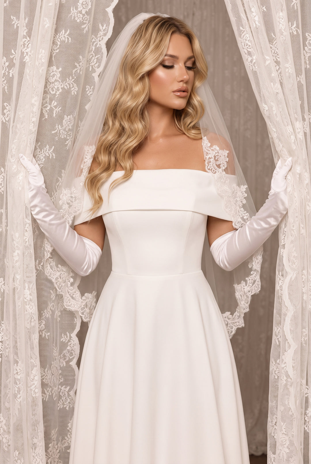 SOLACEWhite Off-Shoulder A-Line Maxi Dress
