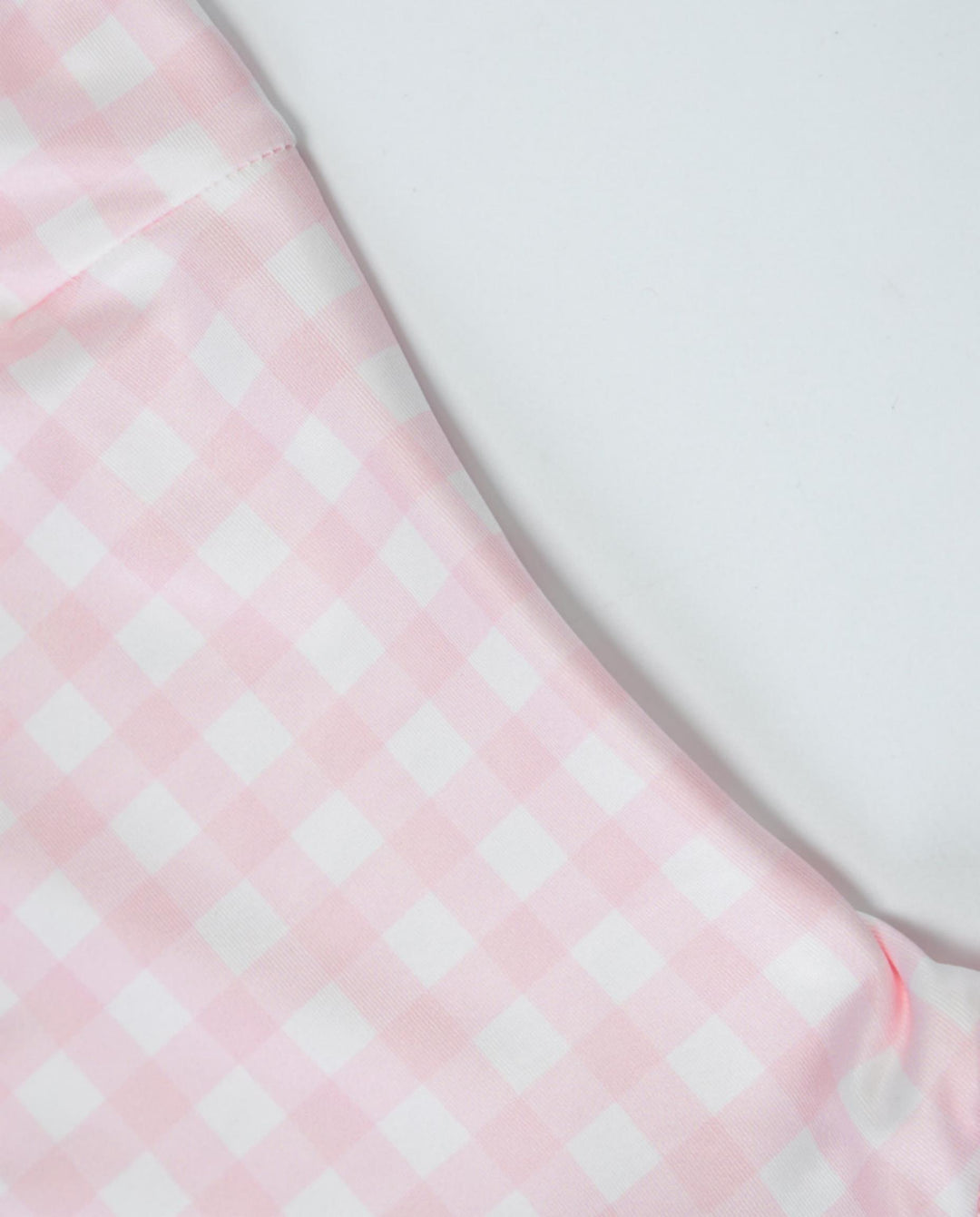 Pink Sweet Gingham Print Square Neck Stretchy Midi Daily Casual Dress