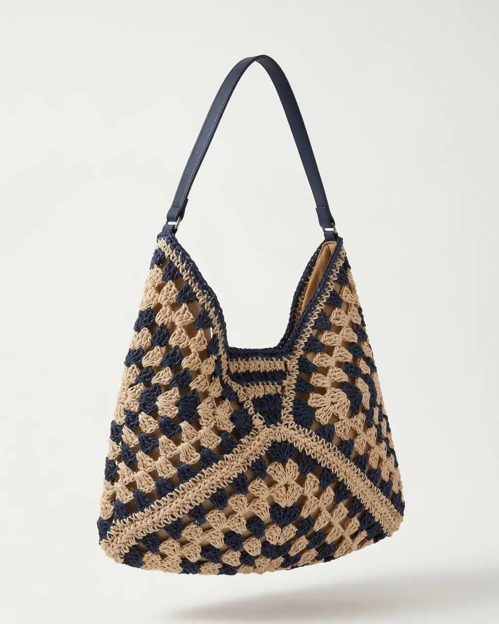 Hand-Crocheted Openwork Hobo Shoulder Bag SOLACE