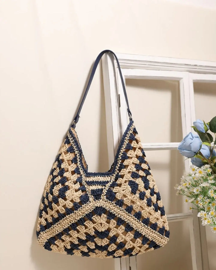 Hand-Crocheted Openwork Hobo Shoulder Bag SOLACE