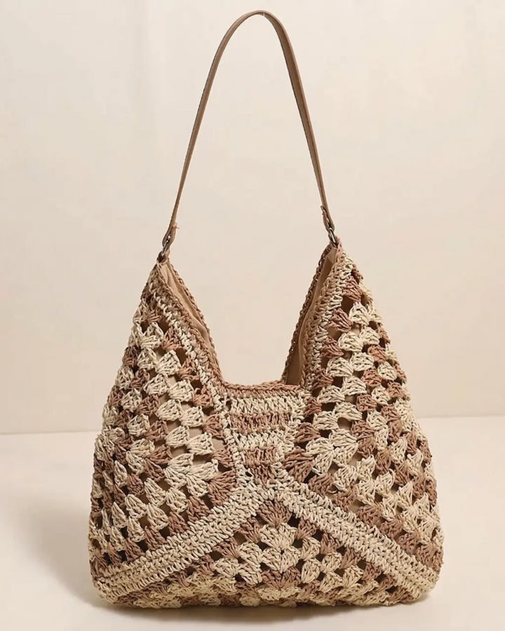 Hand-Crocheted Openwork Hobo Shoulder Bag SOLACE