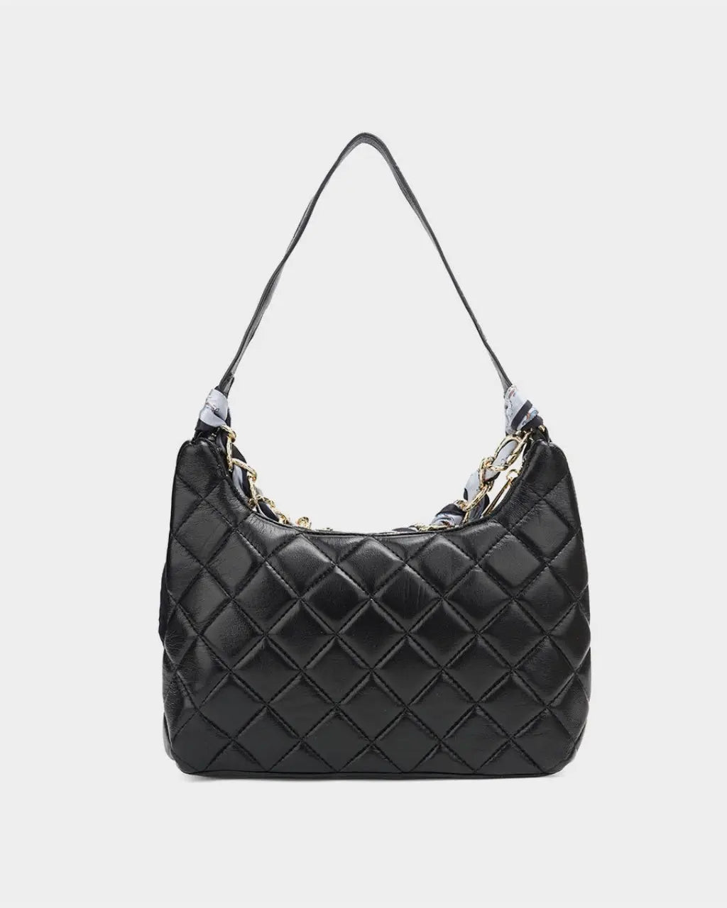 Quilted Leather Hobo Shoulder Bag SOLACE