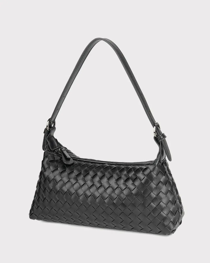 Woven Leather Hobo Crossbody Shoulder Bag SOLACE