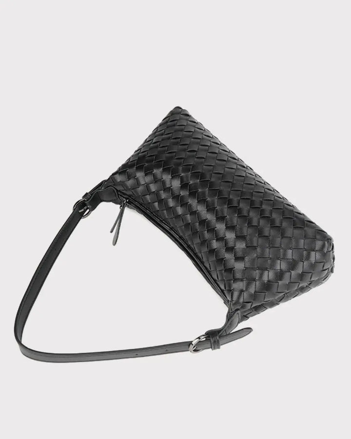 Woven Leather Hobo Crossbody Shoulder Bag SOLACE
