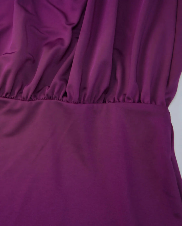 Purple Strapless Drawstring Detail Bodycon Mini Dress