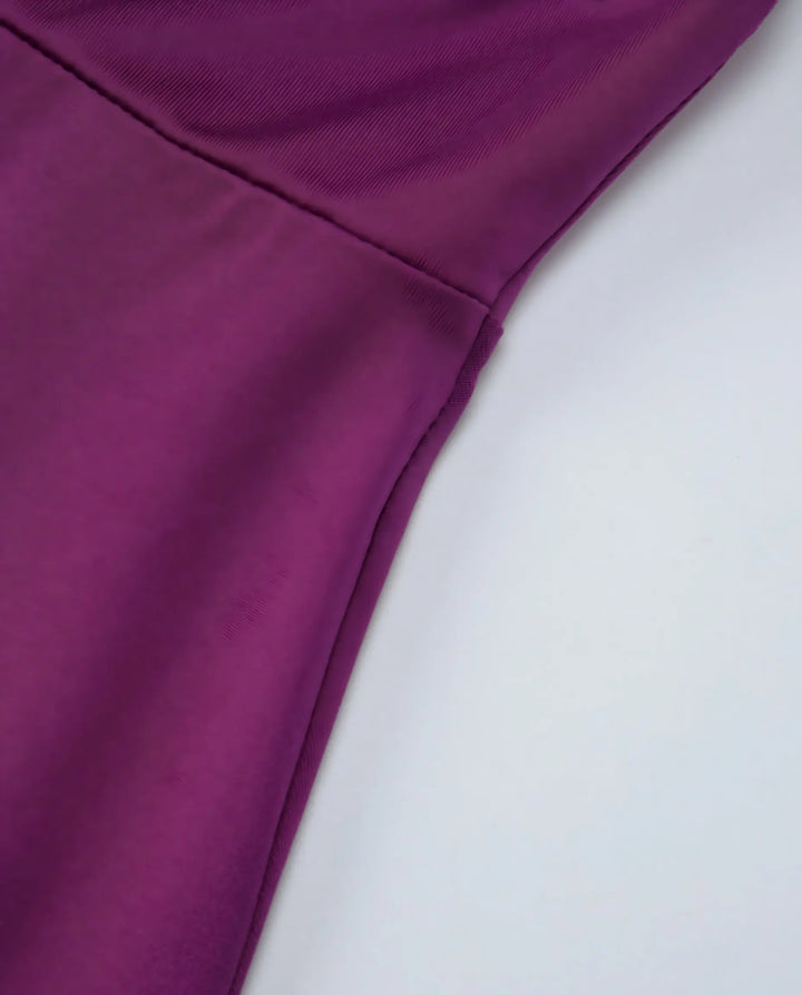 Purple Strapless Drawstring Detail Bodycon Mini Dress
