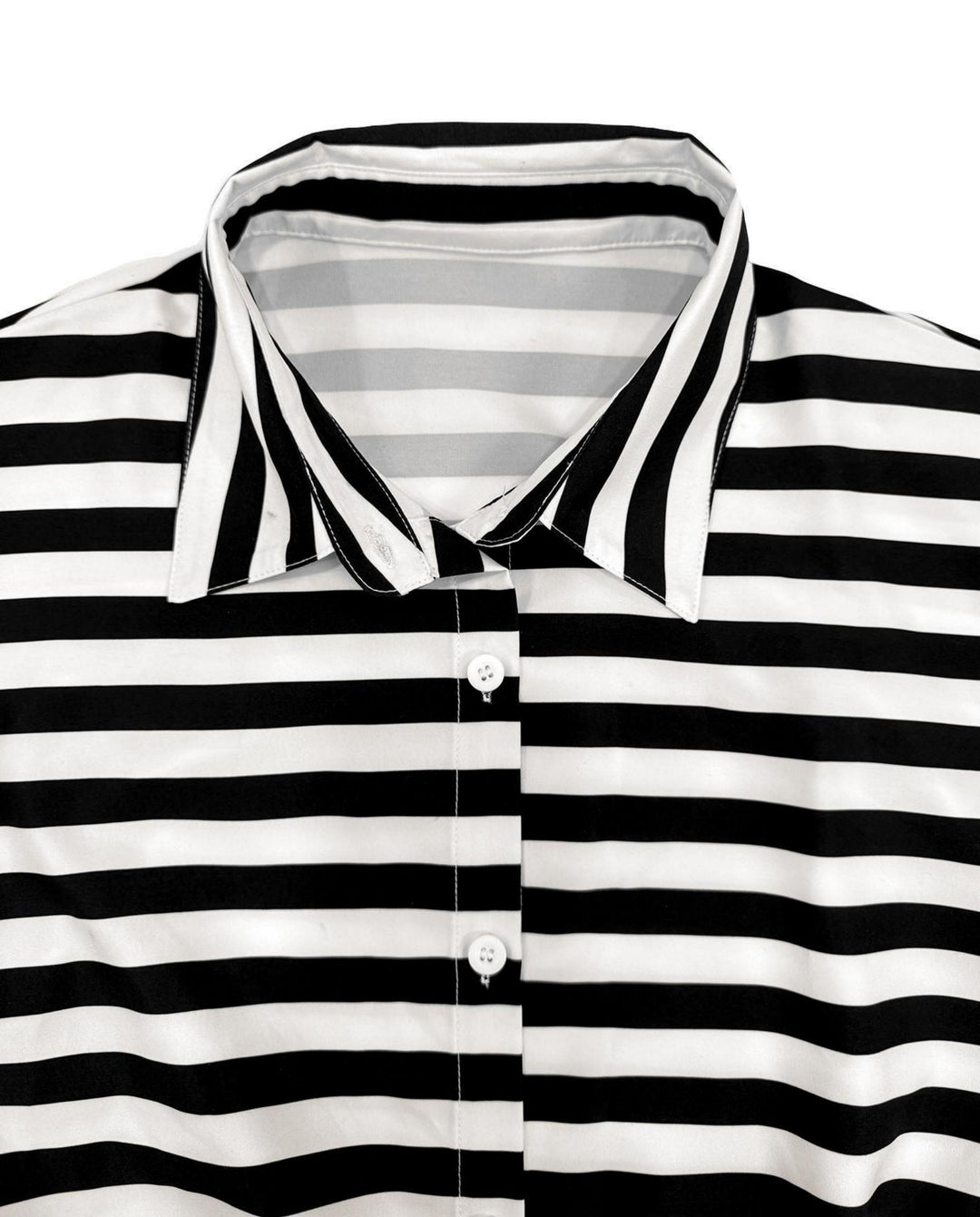 Black Striped Belted Romper