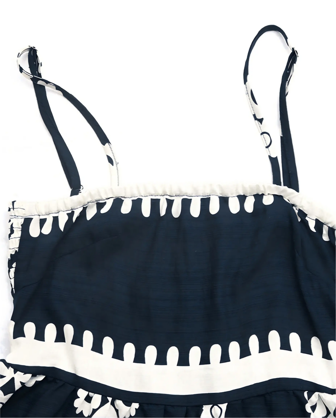 SOLACE  Navy Blue Floral Print Spaghetti Strap Mini Dress 