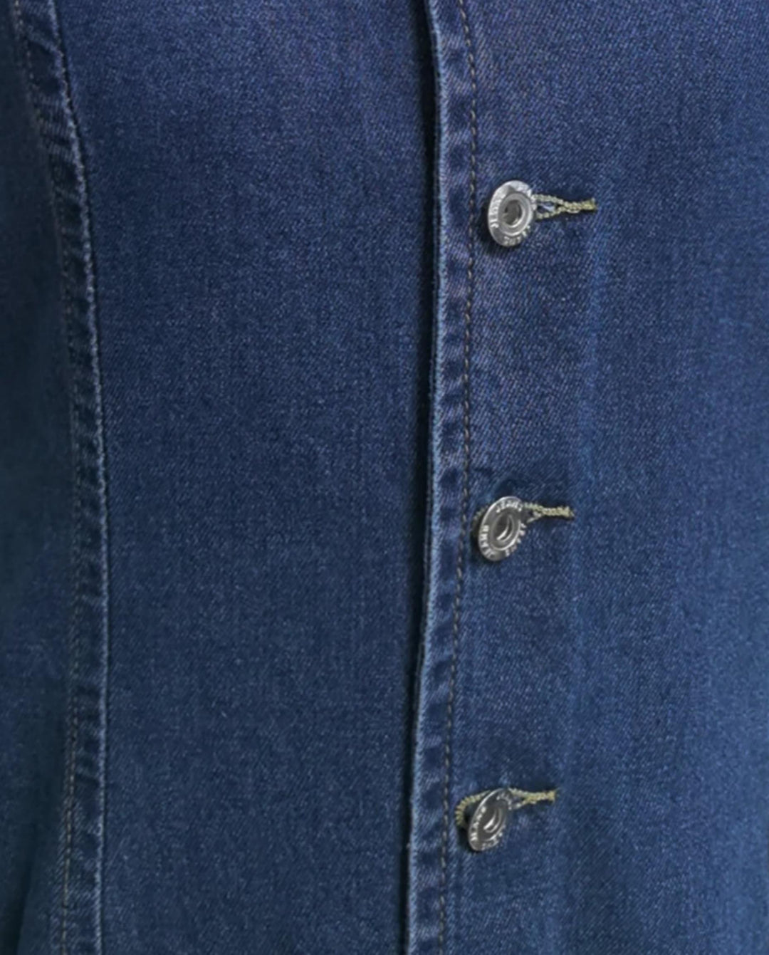 Blue Button Down Denim Slim Fit Mini Dress