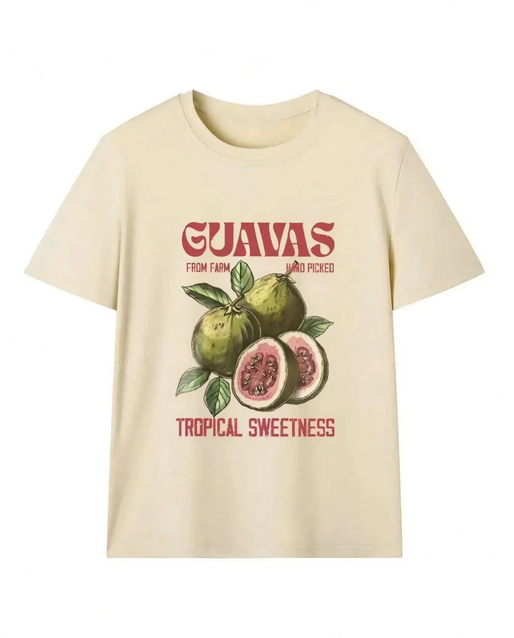 SOLACE  Fruit Print Crew Neck Short Sleeve T-Shirt 