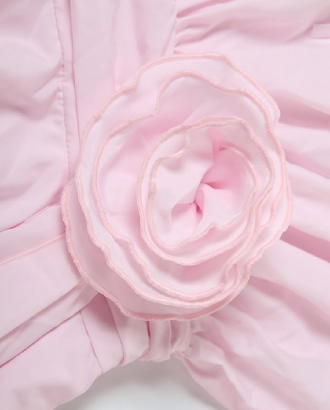 Pink Rose Waist Chiffon Layered Relaxed Mini Dress