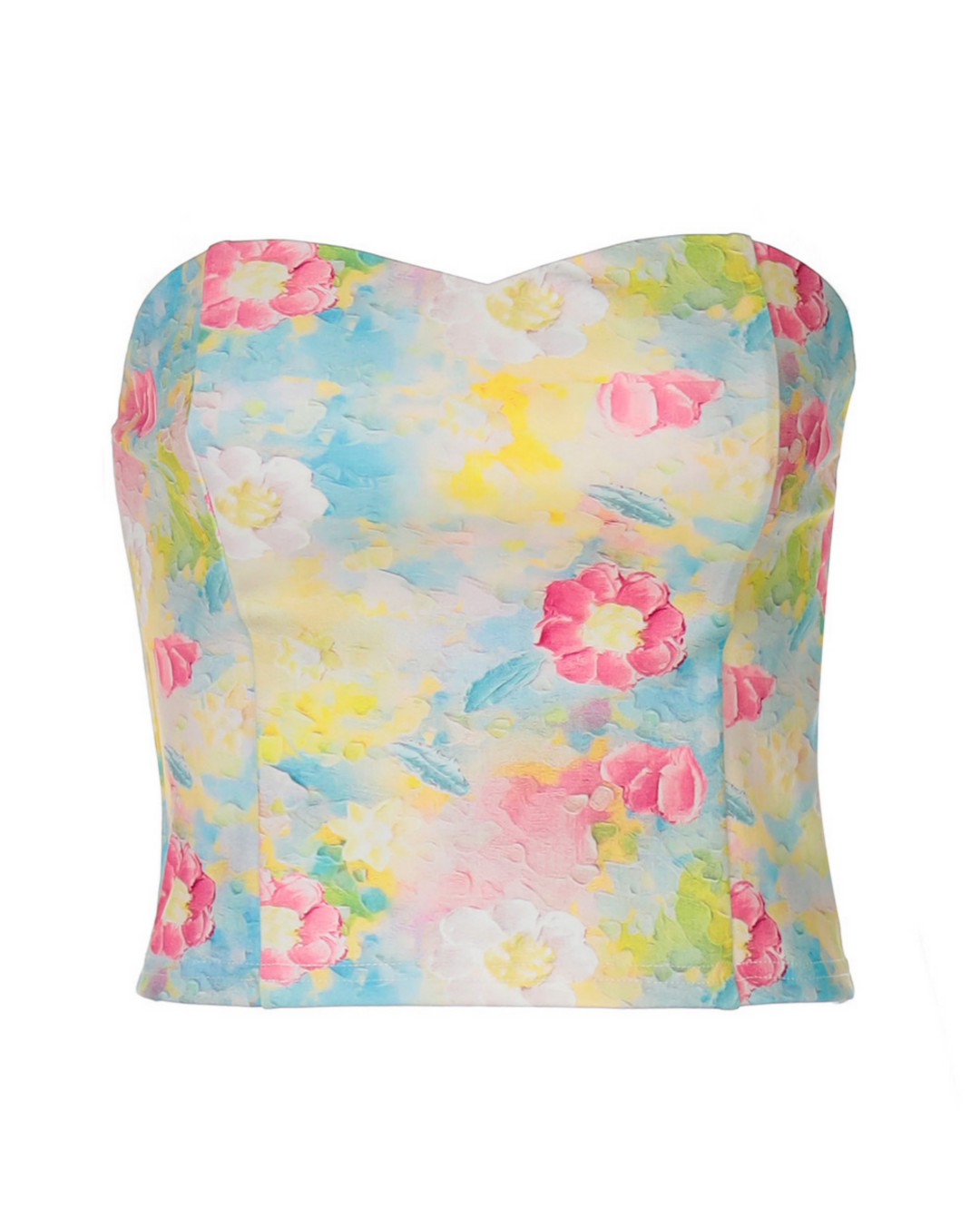 SOLACE  Multicolor Floral Print Strapless Tube Top 