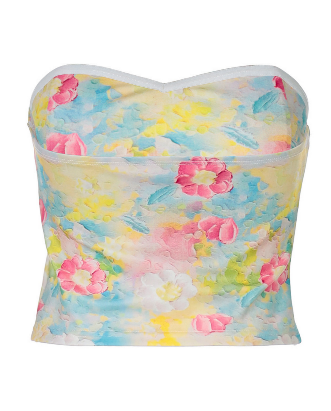 SOLACE  Multicolor Floral Print Strapless Tube Top 
