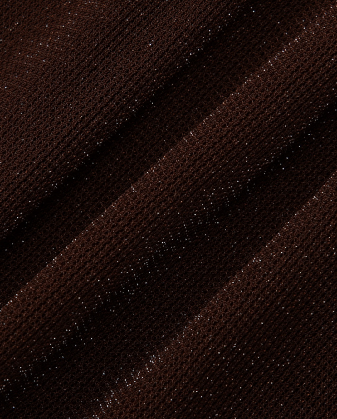 Brown Glitter Ruched Keyhole Halter Neck Top