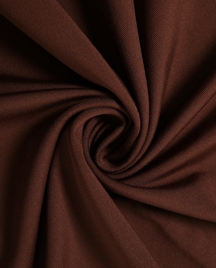 Brown Hardware Ruched Halter Midi Dress