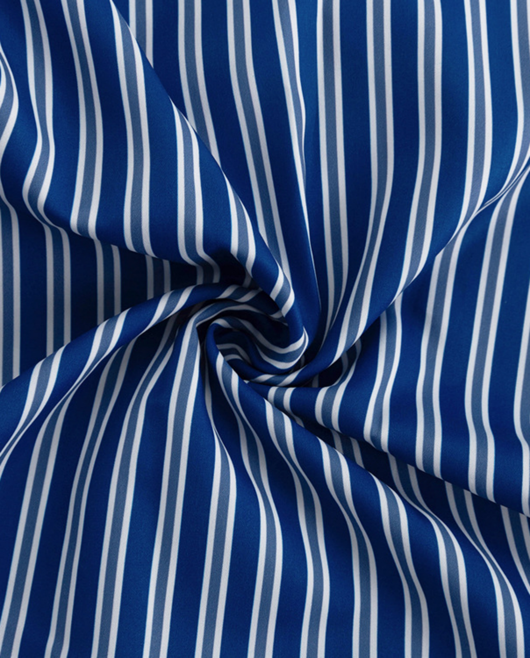 Blue White Stripe Strapless Bandeau Loose Flowy Maxi Dress