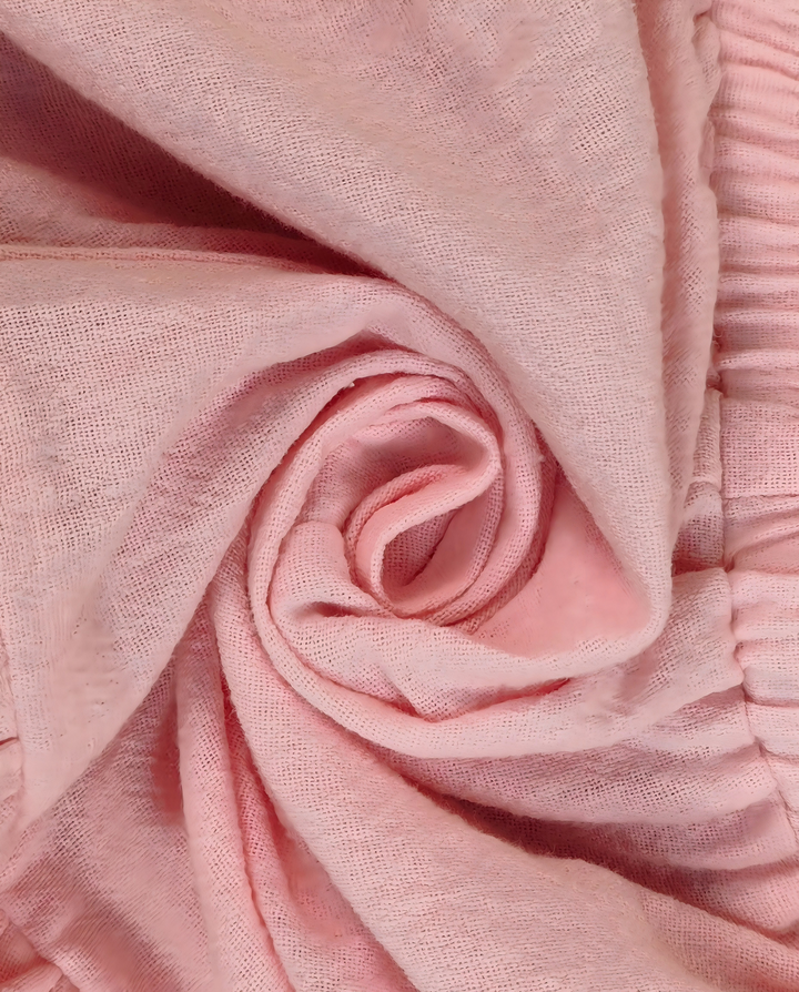 SOLACE  Pink Paperbag Waist Double Tier Ruffle Flow Shorts 