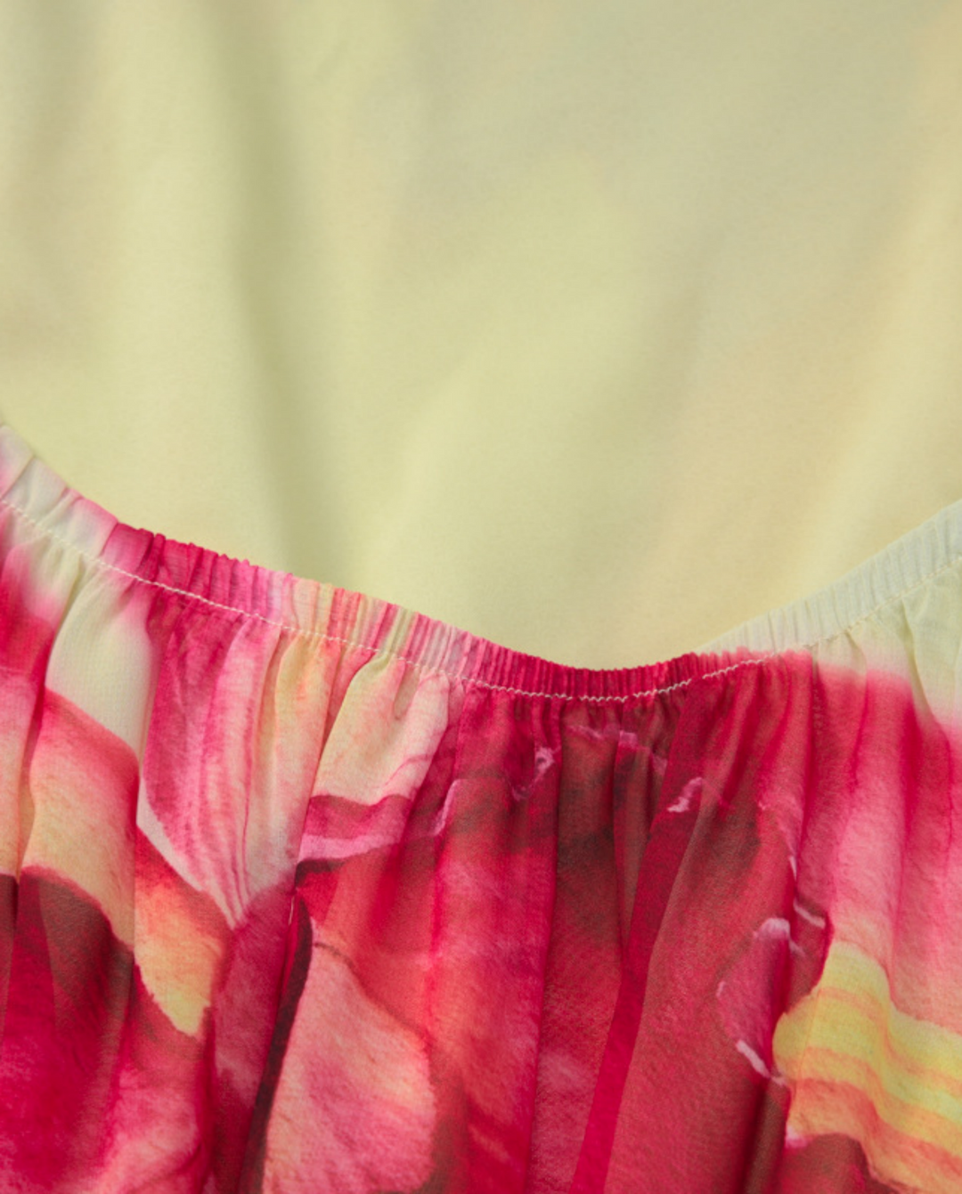 Yellow Floral Print Halter Layered Mini Dress