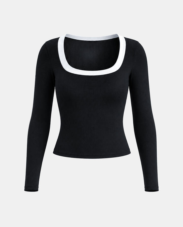 Basic Slim Fitted Long Sleeve Top