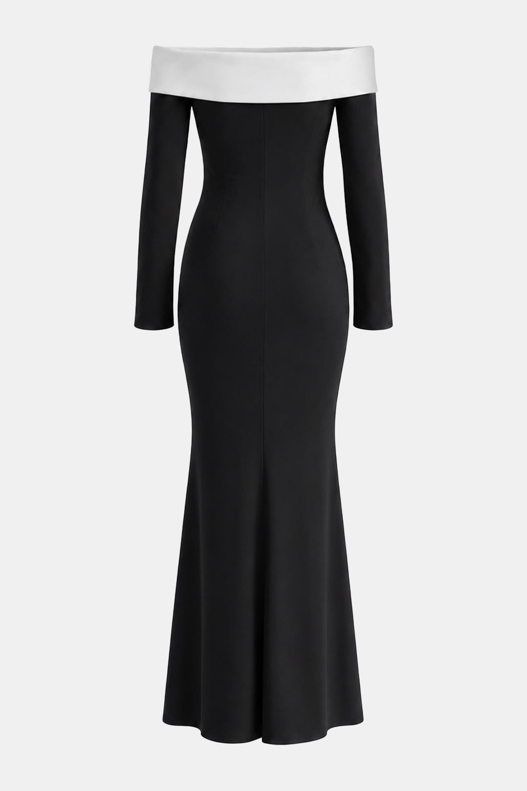 Off Shoulder Colorblock Maxi Dress