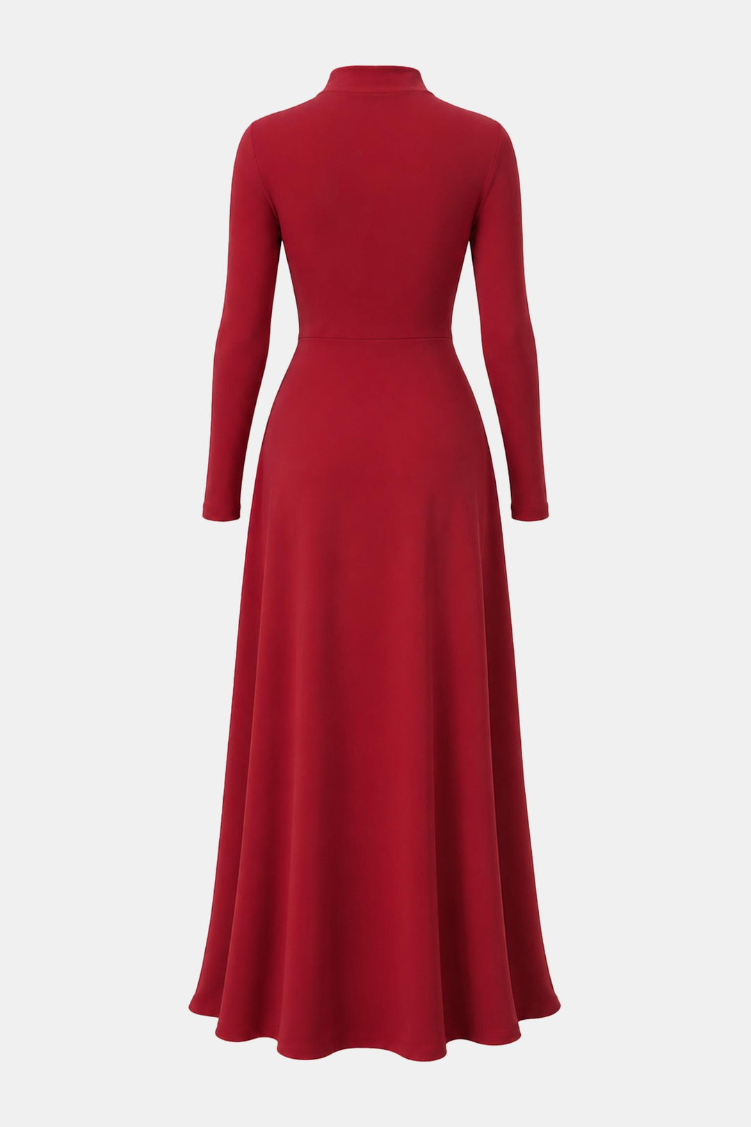 Cutout Neck Long Sleeve Maxi Dress