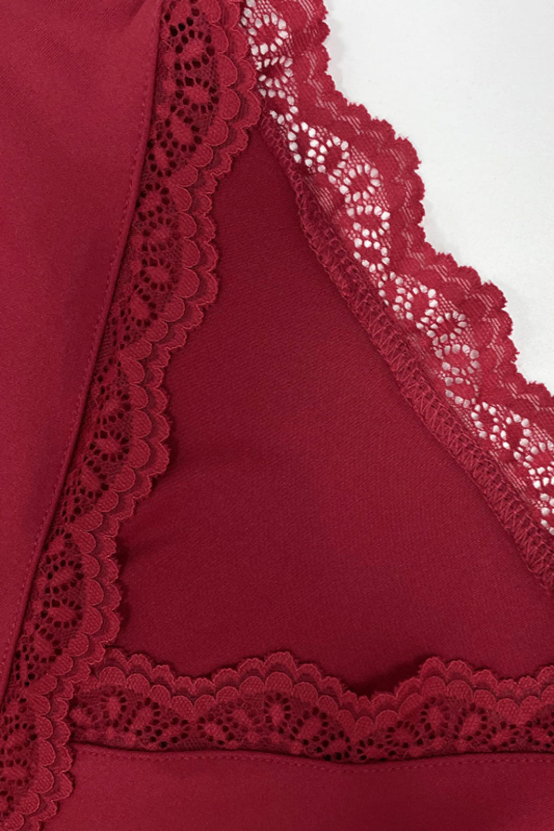 Lace Wrap V-Neck Flare Sleeve Crop Top