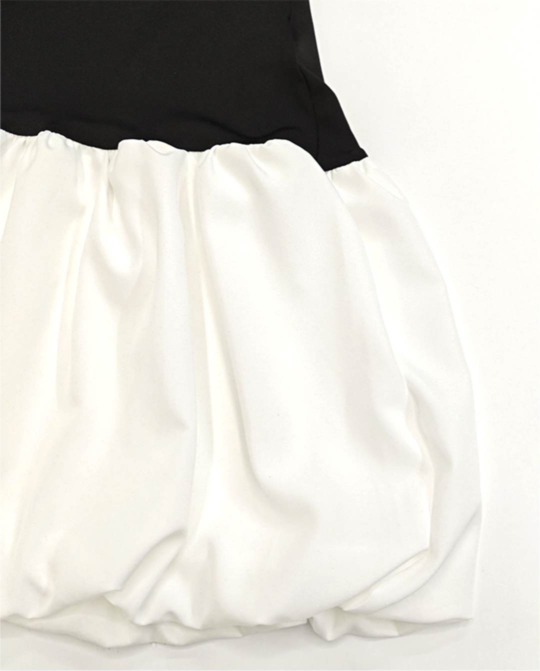 Off Shoulder Long Sleeve Bubble Mini Dress