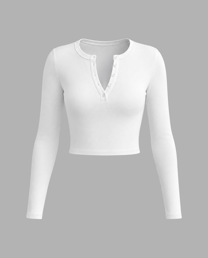 Basic Slim Fit Henley Shirt
