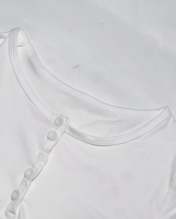 Basic Slim Fit Henley Shirt