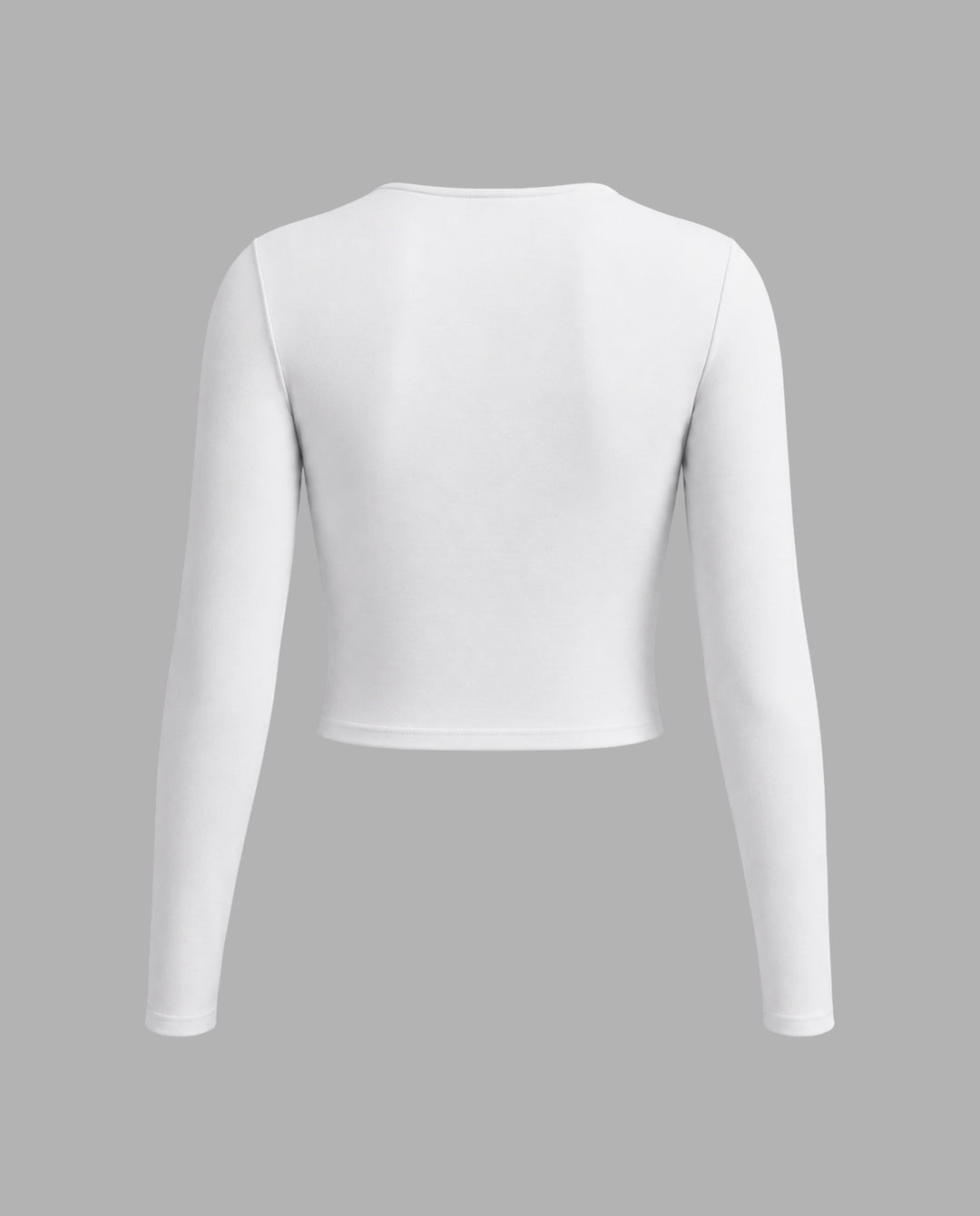 Basic Square Neck Long Sleeve T-Shirt