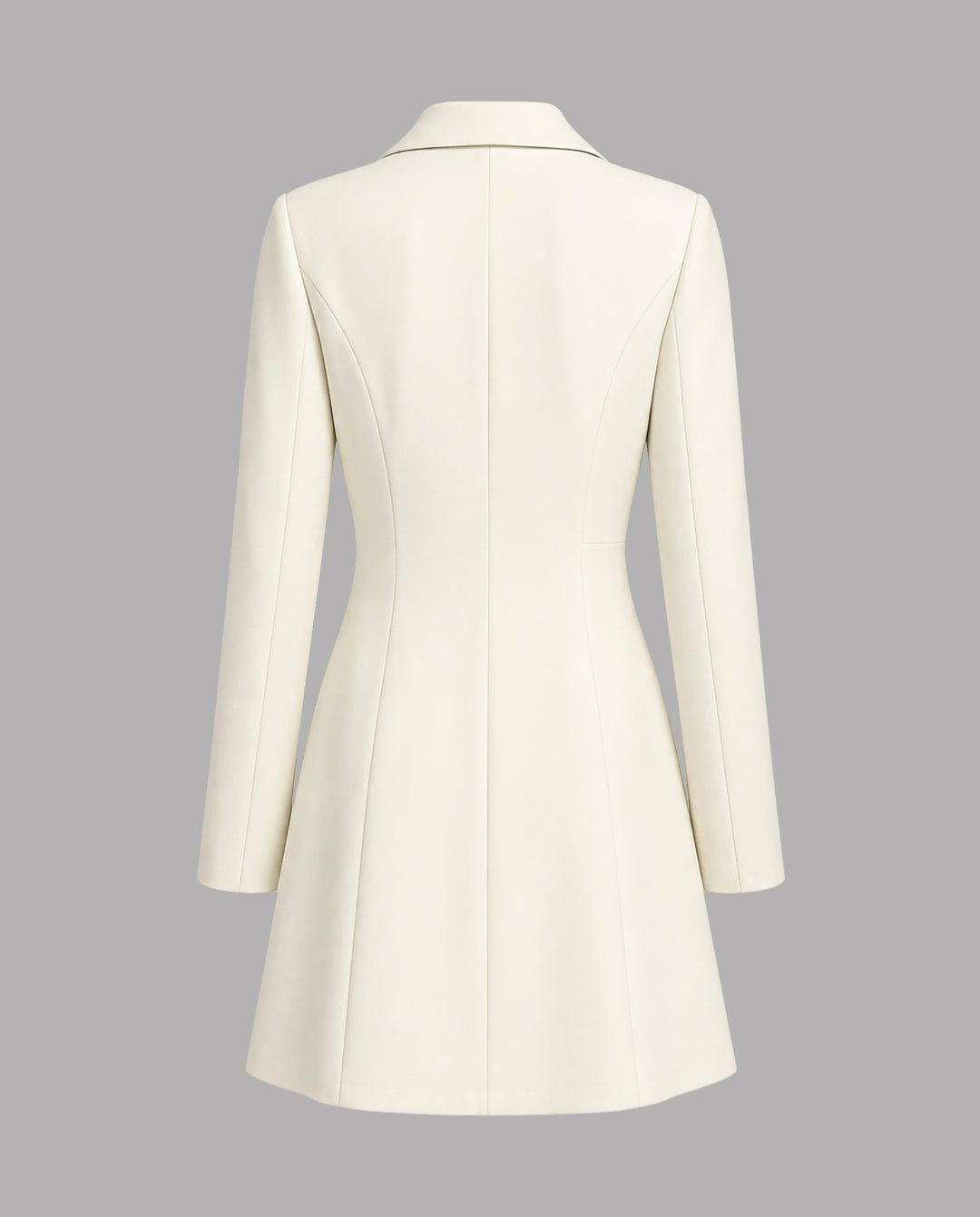 SOLACEDouble-Breasted Blazer Mini Dress With Pleated Detail