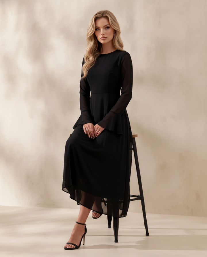 Flared Sleeves Maxi Dresses
